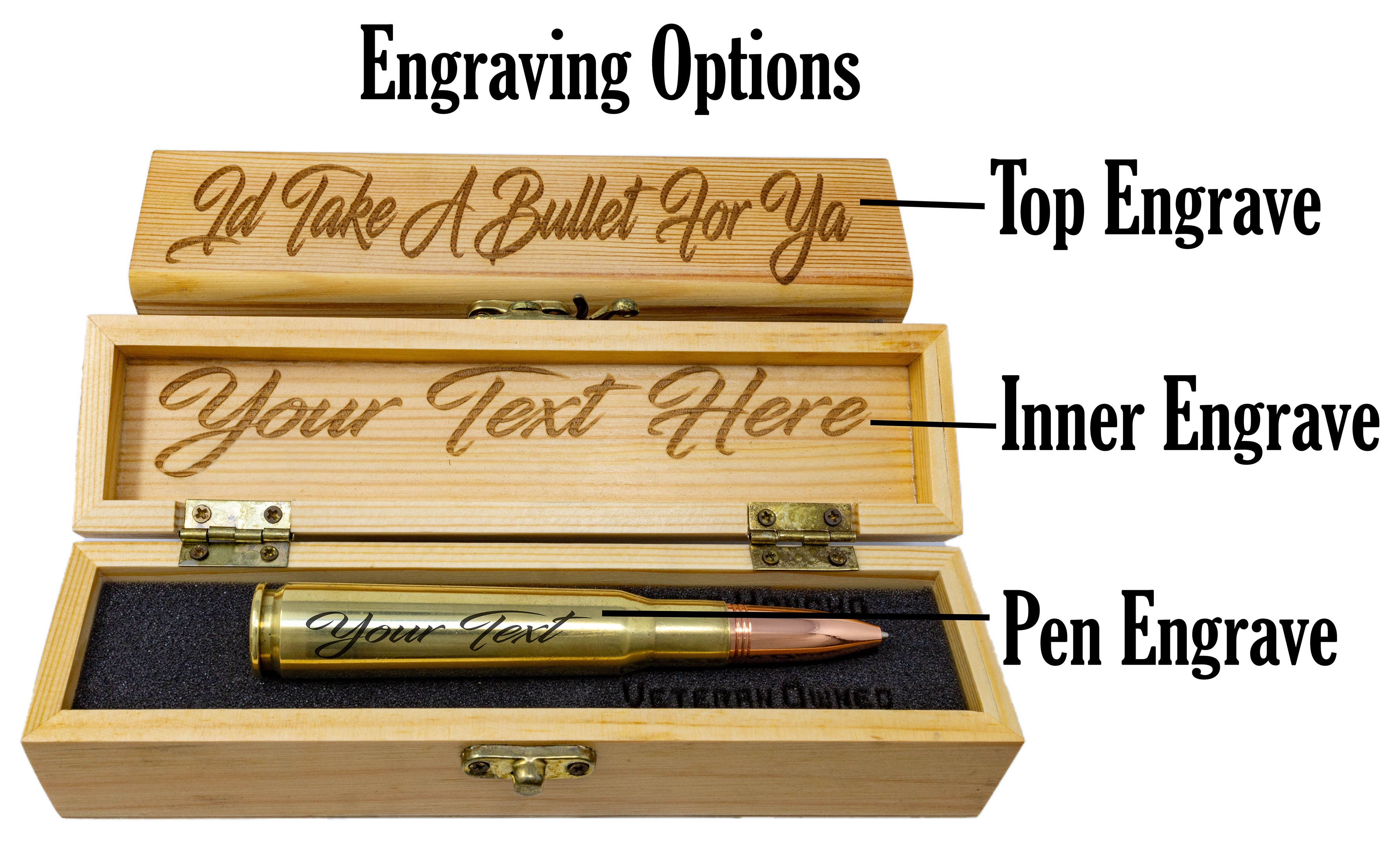 Black Dyed Maple Burl Spent 50 Caliber Machine Gun Bullet Cartridge Pen - buying Free Engraving