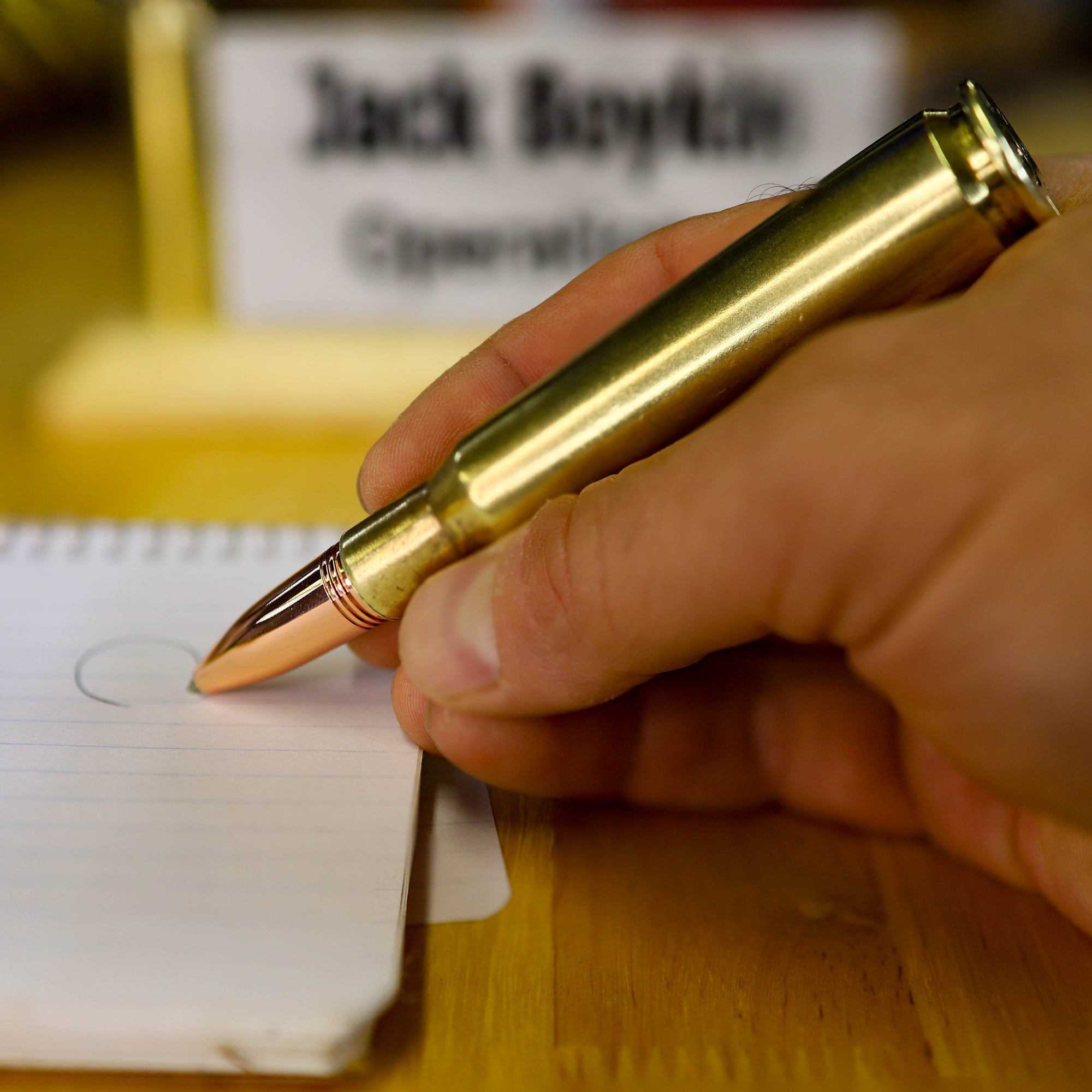 Real Bullet Desk Name Plaque | Personalized Desk Name Plate