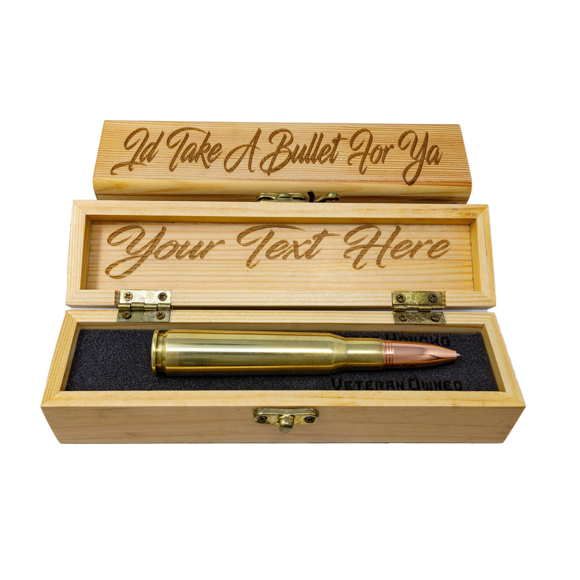 .50 caliber BMG Bullet Pen in Wood Gift Box