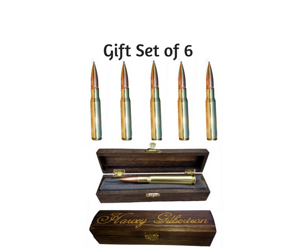 50 caliber BMG Bullet Pen Anniversary Gift for Men Personalized Gift –  Brass Honcho