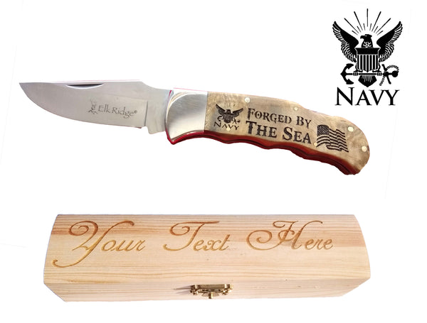 Personalized Men's Anniversary Gift  Pocket Knife and Gift Box – Brass  Honcho