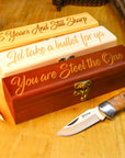 US Army Gifts for Men | Bullet Pen & Engraved Gift Box, Personalized gift / military gift for Soldier