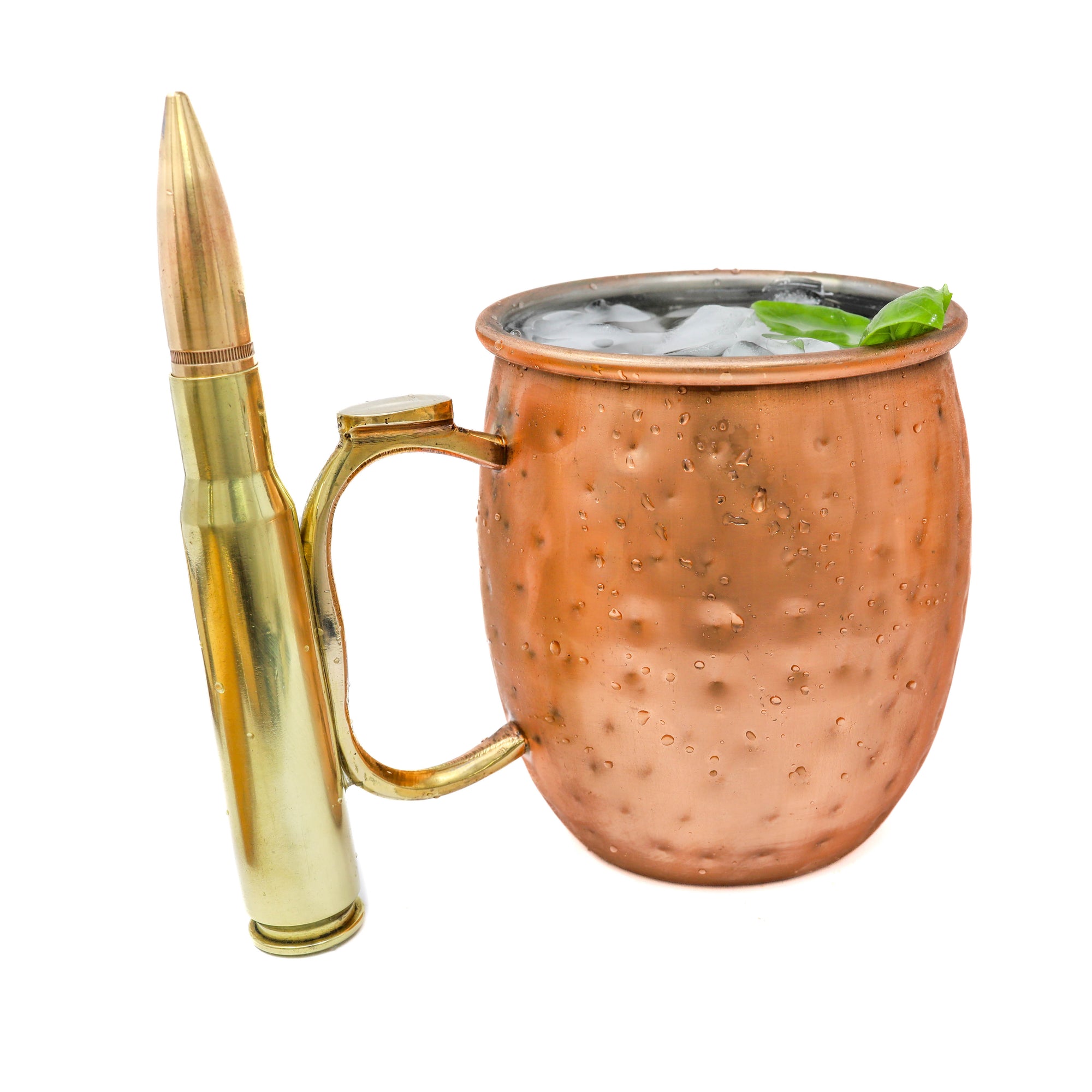 The Full Metal Mule - Moscow Mule Mug With A Real Bullet Handle, 18 oz