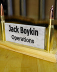 Real Bullet Desk Name Plaque | Personalized Desk Name Plate