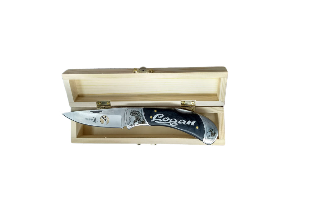 Personalized Men's Anniversary Gift  Pocket Knife and Gift Box – Brass  Honcho