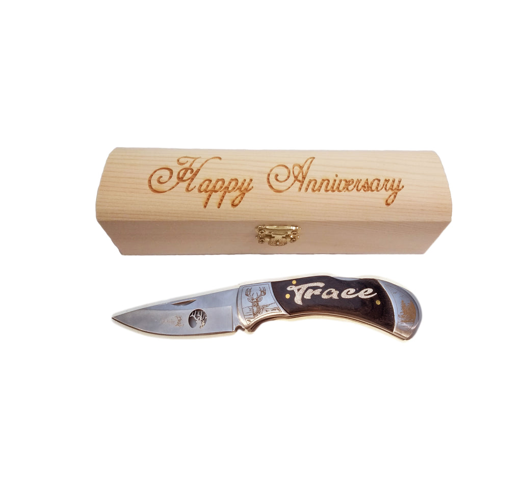 Anniversary Gift for Men, Personalized Knife, Gift Box