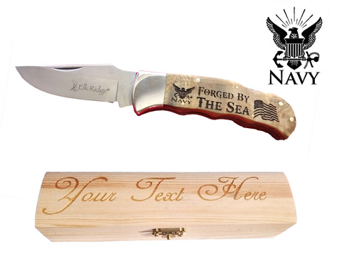 Navy Personalized Gift | Pocket Knife and Gift Box