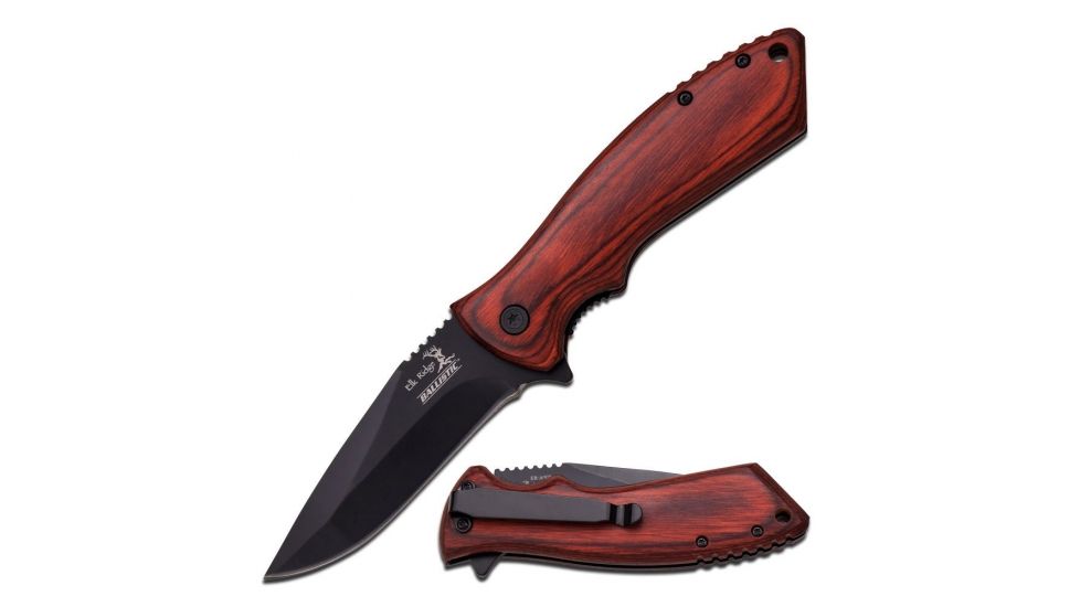 Brown Molded Grip With Belt Clip Knife